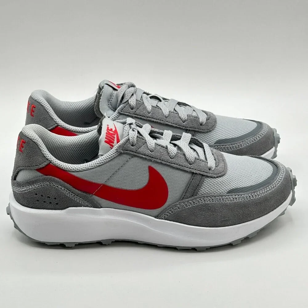 Nike Waffle NAV  Wolf Grey University Red FJ4195-004 Size Women's 7.5  / Men's 6 - Picture 4 of 12